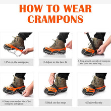 Load image into Gallery viewer, Crampons Non slip Stainless Shoelace Traction Snow Boots Shoes Non