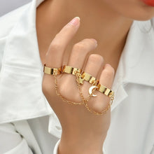 Load image into Gallery viewer, Creative Butterfly Link Chain Bracelet Connected Finger Ring Bangle