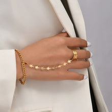 Load image into Gallery viewer, Creative Butterfly Link Chain Bracelet Connected Finger Ring Bangle