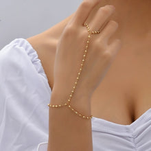 Load image into Gallery viewer, Creative Butterfly Link Chain Bracelet Connected Finger Ring Bangle