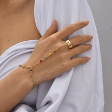 Load image into Gallery viewer, Creative Butterfly Link Chain Bracelet Connected Finger Ring Bangle