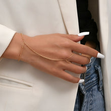 Load image into Gallery viewer, Creative Butterfly Link Chain Bracelet Connected Finger Ring Bangle