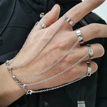 Load image into Gallery viewer, Creative Butterfly Link Chain Bracelet Connected Finger Ring Bangle