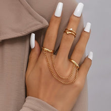 Load image into Gallery viewer, Creative Butterfly Link Chain Bracelet Connected Finger Ring Bangle