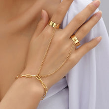 Load image into Gallery viewer, Creative Butterfly Link Chain Bracelet Connected Finger Ring Bangle