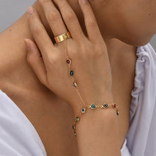 Load image into Gallery viewer, Creative Butterfly Link Chain Bracelet Connected Finger Ring Bangle
