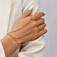 Load image into Gallery viewer, Creative Butterfly Link Chain Bracelet Connected Finger Ring Bangle