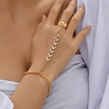 Load image into Gallery viewer, Creative Butterfly Link Chain Bracelet Connected Finger Ring Bangle