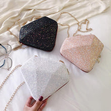 Load image into Gallery viewer, Creative Ladies Glitter Diamond Shaped Shoulder Messenger Bag Casual