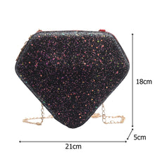 Load image into Gallery viewer, Creative Ladies Glitter Diamond Shaped Shoulder Messenger Bag Casual