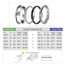 Load image into Gallery viewer, Gear Rings Stainless Steel Ring Set Femme Combination - Sophornlilly