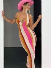 Load image into Gallery viewer, Crochet Maxi Dress Women Cut Out Sexy Beach Halter Backless Summer