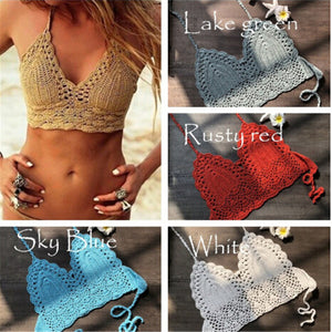 Crop Top Sexy Summer Backless Knitting