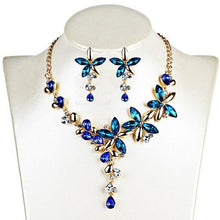 Load image into Gallery viewer, Crystal Five Leaves Flowers Rhinestone Statement Gothic Necklace