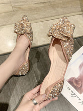 Load image into Gallery viewer, Crystal Shoes Woman Flats Pearl Decoration Elegant Casual