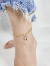 Load image into Gallery viewer, Crystal Zircon Tiny A Z Initial Letter Ankle Bracelet Alphabet Anklets