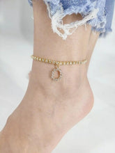 Load image into Gallery viewer, Crystal Zircon Tiny A Z Initial Letter Ankle Bracelet Alphabet Anklets