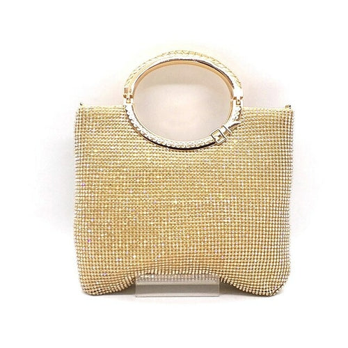 Crystal diamond elegant clutch women bridal wedding wallet purse