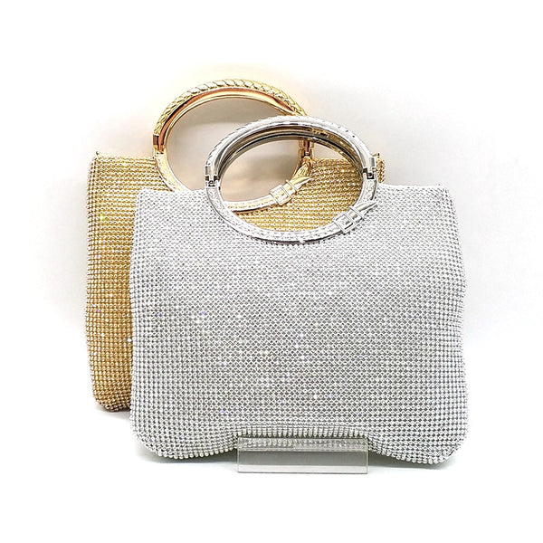 Crystal diamond elegant clutch women bridal wedding wallet purse