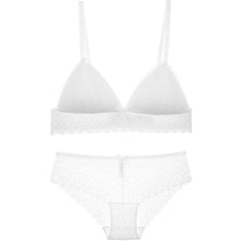 Load image into Gallery viewer, Cup triangle wire free sexy sleepwear retro embroidery contrast color