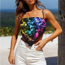 Load image into Gallery viewer, Cut Out Black Backless Straps Sleeveless Bandage Crop Tops for Women - Sophornlilly