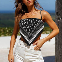 Load image into Gallery viewer, Cut Out Black Backless Straps Sleeveless Bandage Crop Tops for Women - Sophornlilly