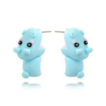 Load image into Gallery viewer, Cute Animal Bite Earring Polymer Clay Studs 3D Clay Earrings Handmade