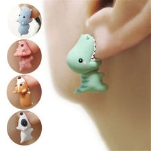 Load image into Gallery viewer, Cute Animal Bite Earring Polymer Clay Studs 3D Clay Earrings Handmade