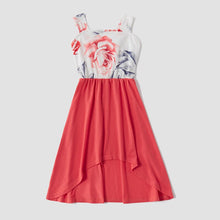 Load image into Gallery viewer, Cute Dress Mommy and Daughter Matching Clothes Fish Tail Floral Print