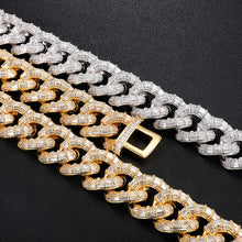 Load image into Gallery viewer, D&amp;Z New 21mm Iced Out Baguette Prong Cuban Link Bracelet Box Buckle