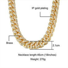Load image into Gallery viewer, D&amp;Z New 21mm Iced Out Baguette Prong Cuban Link Chain&amp; Necklace Box