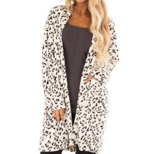 Load image into Gallery viewer, Ladies Autumn And Winter Plush Leopard Print Pocket Ladies