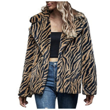 Load image into Gallery viewer, Women Leopard Print Fashion Coat Jacket Women&#39;s Thick Coat