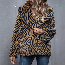 Load image into Gallery viewer, Women Leopard Print Fashion Coat Jacket Women&#39;s Thick Coat