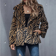 Load image into Gallery viewer, Women Leopard Print Fashion Coat Jacket Women&#39;s Thick Coat