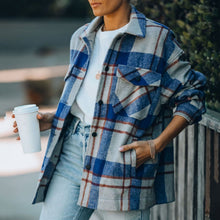 Load image into Gallery viewer, Women's New Jacket Casual Fashion Woolen Jacket Plaid Shirt