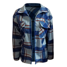Load image into Gallery viewer, Women's New Jacket Casual Fashion Woolen Jacket Plaid Shirt
