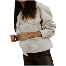 Load image into Gallery viewer, Women's Solid Color Long sleeved Short Single breasted Double