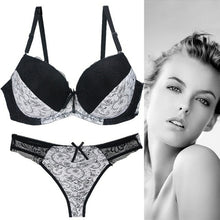 Load image into Gallery viewer, bar set push up lingerie women big size health lace underwire