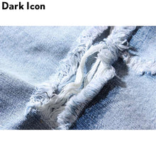 Load image into Gallery viewer, DARK ICON Denim Destroyed Shorts Men Summer Ripped Hip Hop Shorts