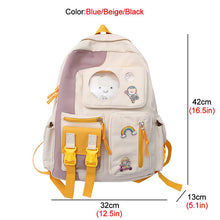 Load image into Gallery viewer, New Contrast Color Waterproof Nylon Women Backpack Female Multi
