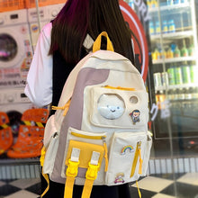 Load image into Gallery viewer, New Contrast Color Waterproof Nylon Women Backpack Female Multi