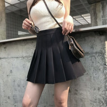 Load image into Gallery viewer, Pleated Checkerboard Skirts Womens Harajuku High Waisted