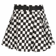 Load image into Gallery viewer, Pleated Checkerboard Skirts Womens Harajuku High Waisted
