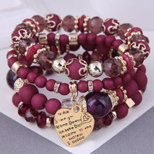 Load image into Gallery viewer, Bohemian Multicolor Crystal Beads Rope Bracelets