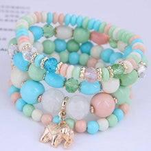 Load image into Gallery viewer, Bohemian Multicolor Crystal Beads Rope Bracelets