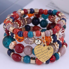 Load image into Gallery viewer, Bohemian Multicolor Crystal Beads Rope Bracelets