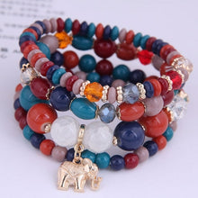Load image into Gallery viewer, Bohemian Multicolor Crystal Beads Rope Bracelets