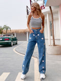 Women’s Pants  Hollow Out Casual Jeans High Waist