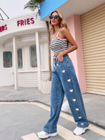 Women’s Pants  Hollow Out Casual Jeans High Waist